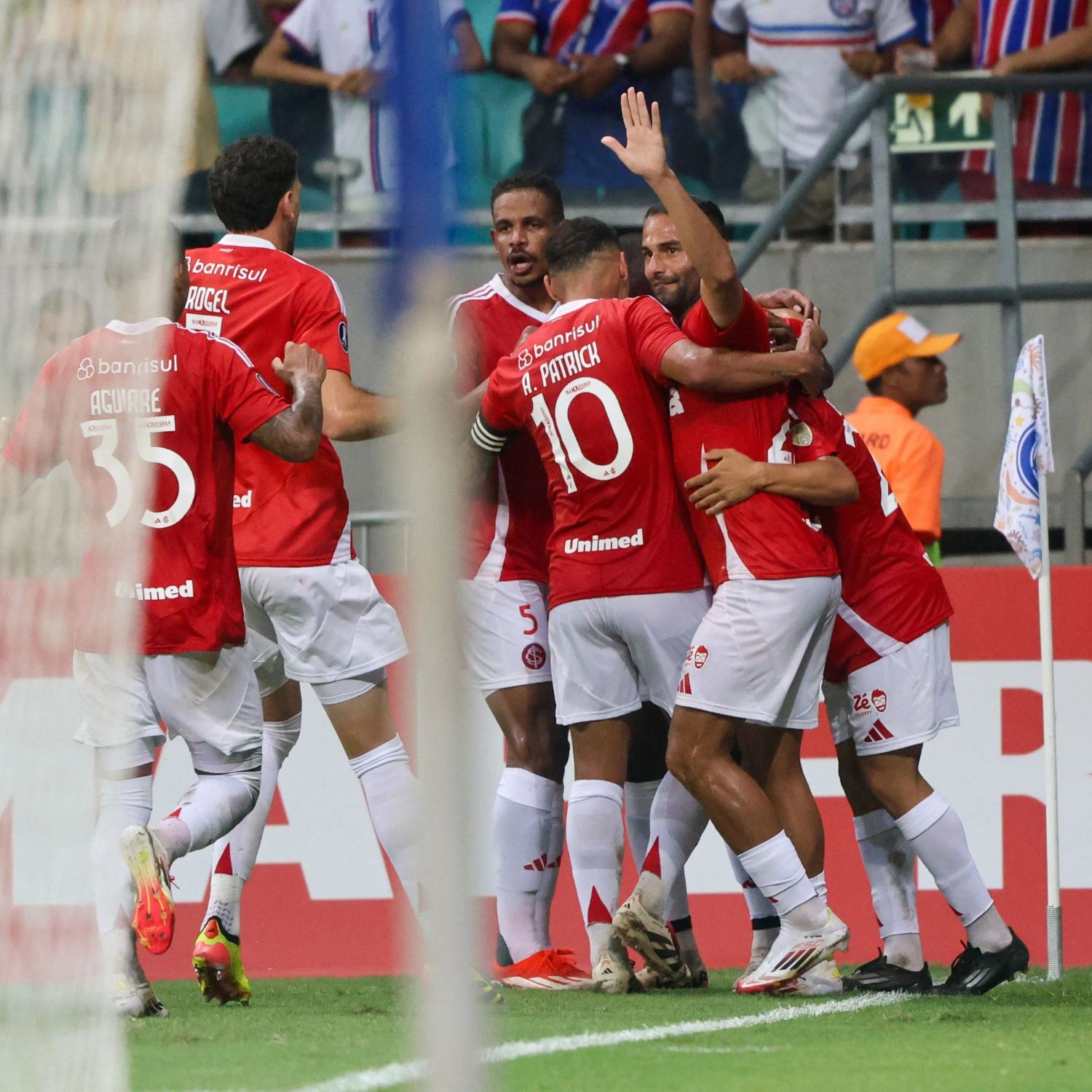 Comemoração do gol de Enner Valência em Bahia 1x1 Internacional na Copa Libertadores 2025 Foto site do SC Internacional