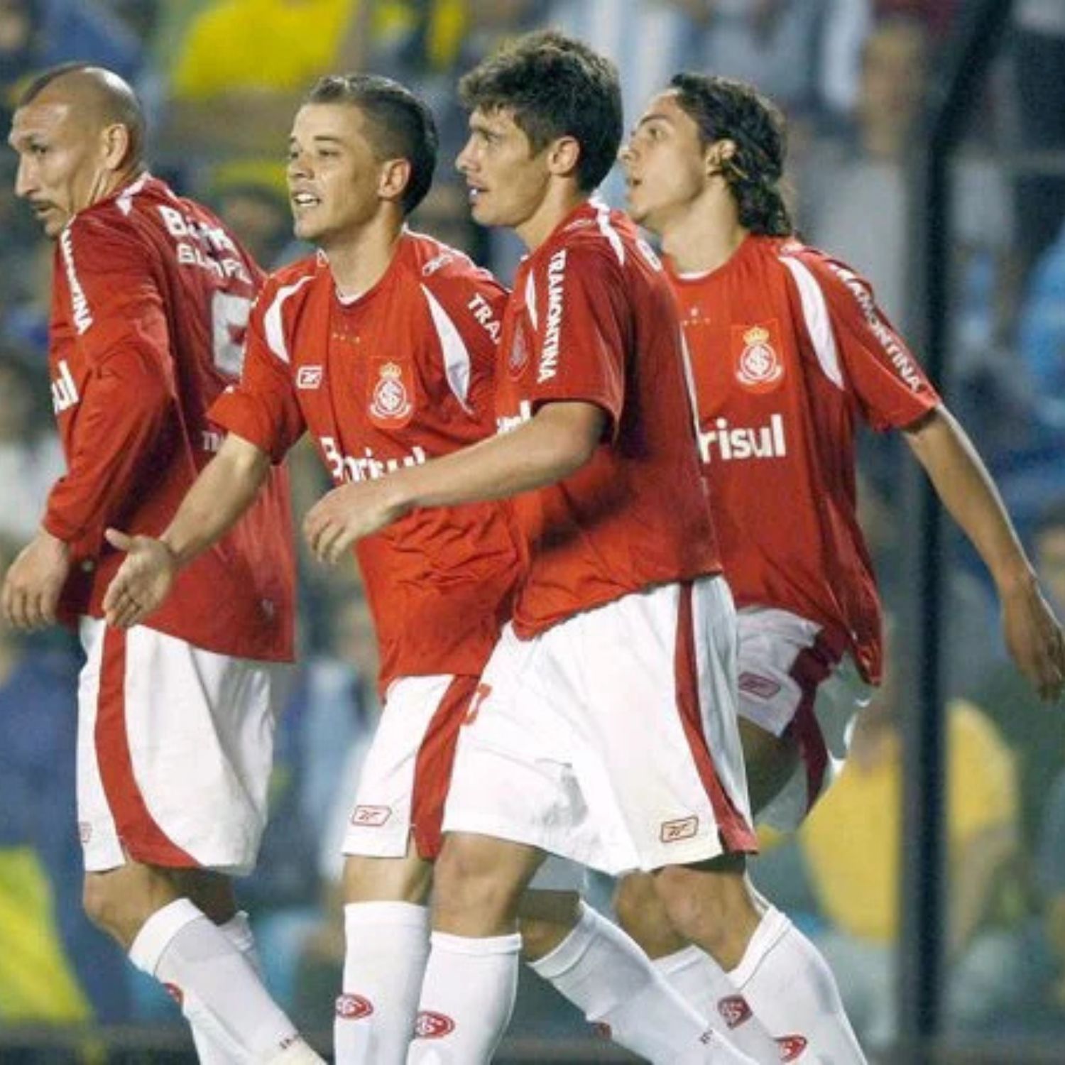 Guinazu, Dalessandro, Alex e Nilmar Boca Juniors 1x2 Internacional quartas da Copa Sulamericana 2008 Foto Jefferson Botega Foto Fernando Gomes  Agencia RBS